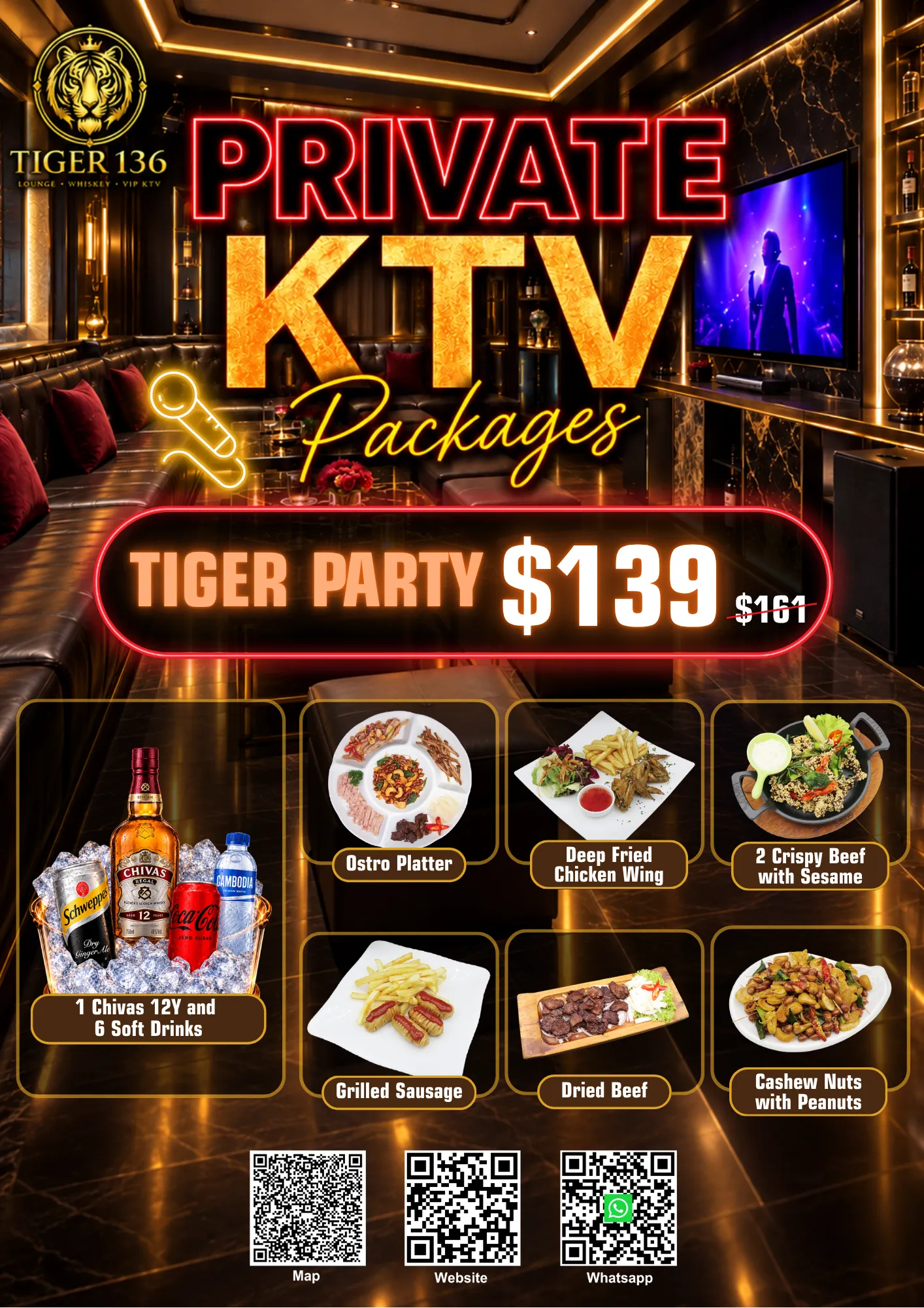 Tiger Party KTV Package - $139